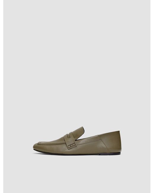 Joseph White Leather Loafers