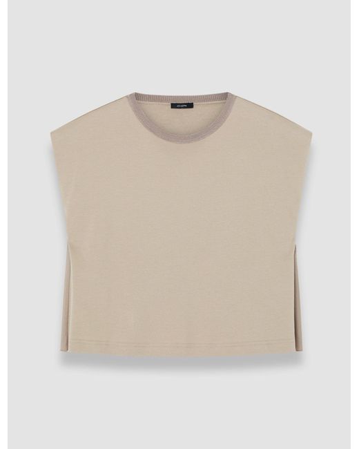 T-shirt en popeline de jersey Joseph en coloris Natural