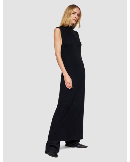 Joseph Black Gradient Stitch High Neck Dress