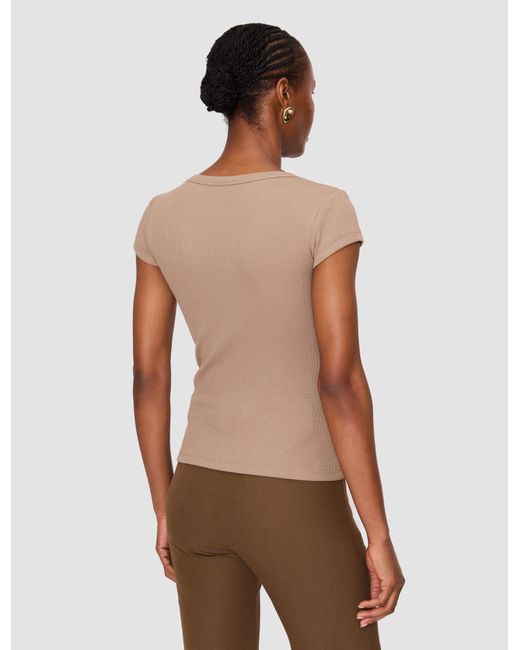 Joseph Natural Saba Cotton Rib Top