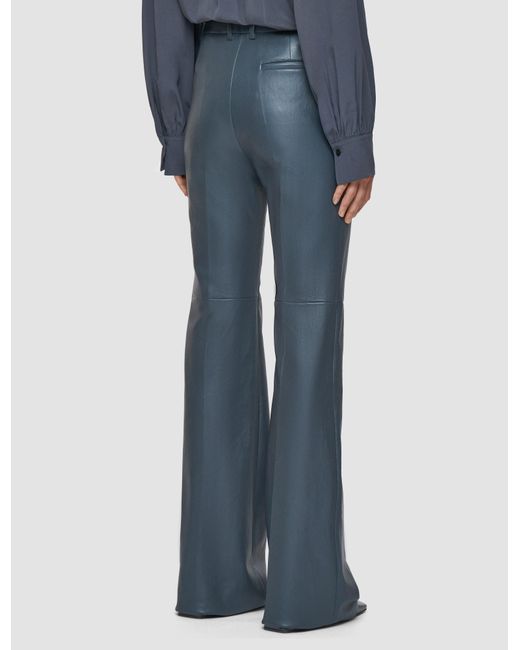 Joseph Blue Tafira Leather Stretch Trousers