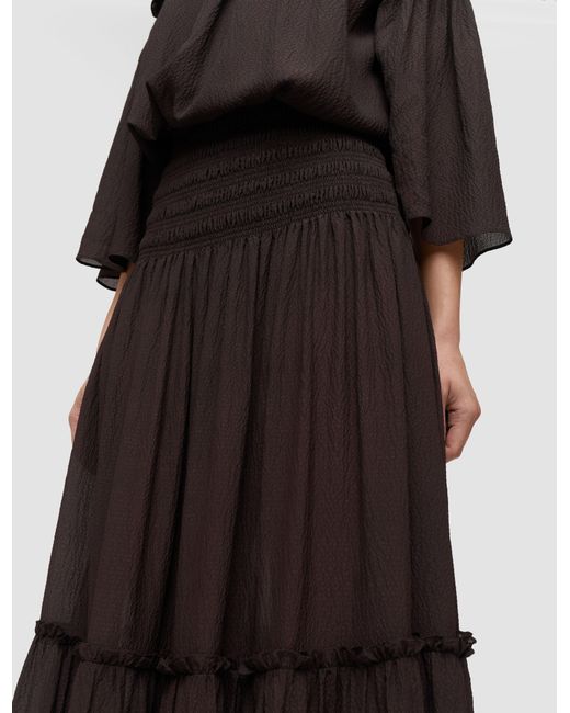 Joseph Black Folia Textured Silk Skirt