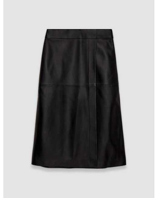 Joseph Black Nappa Leather Sèvres Skirt
