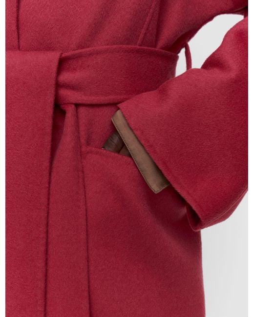 Joseph Red Spencer Double Face Cashmere Coat
