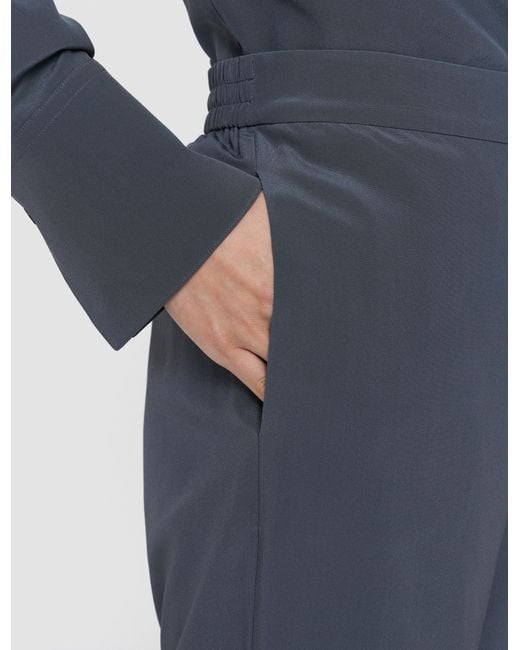 Joseph Blue Sahel Crepe De Chine Silk Trousers