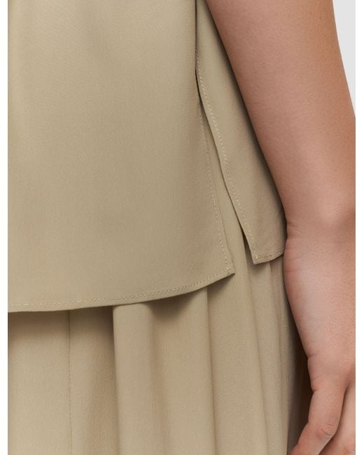 Joseph White Libby Silk Blend Crepe Top