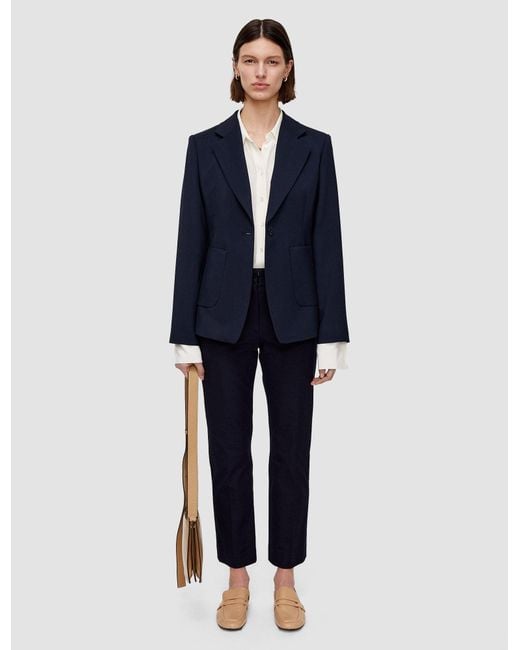 Joseph Blue Glenview Tailoring Wool Stretch Jacket