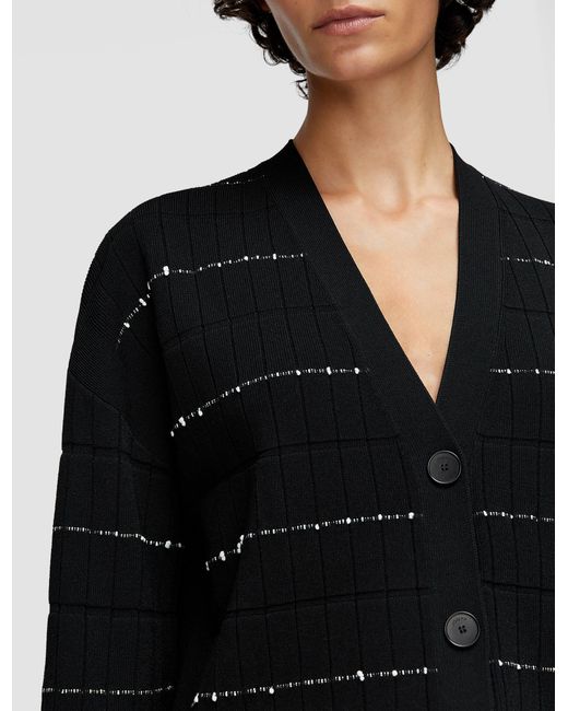 Joseph Blue Fragmented Stripes Cardigan