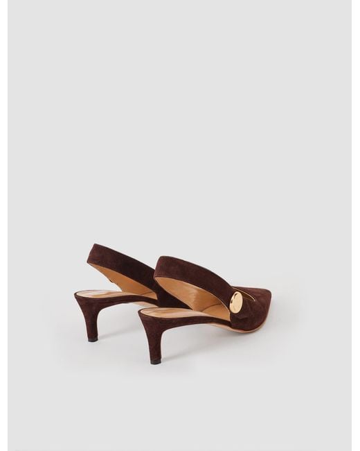 Joseph White Cleo Suede Slingback Shoes