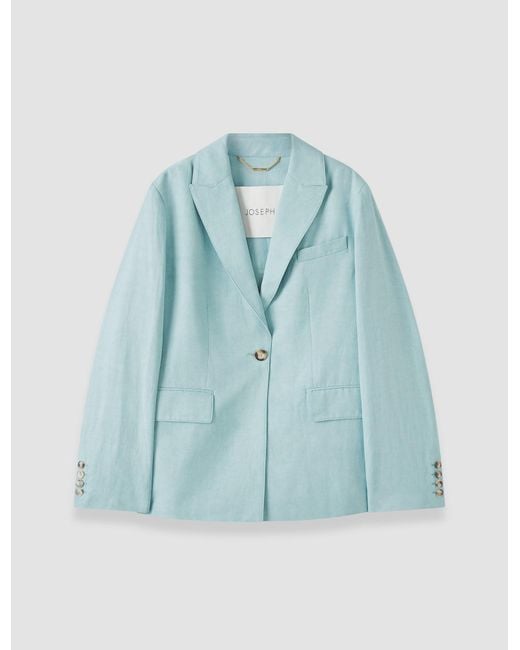 Joseph Blue Rochd Light Linen Blend Jacket