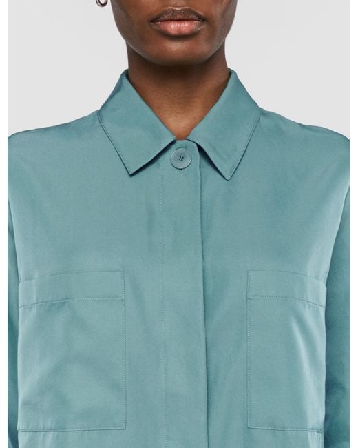 Joseph Blue Satie Soft Cotton Silk Shirt