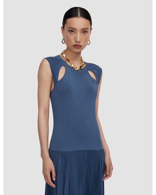 Joseph Blue Nereus Light Viscose Knit Dress