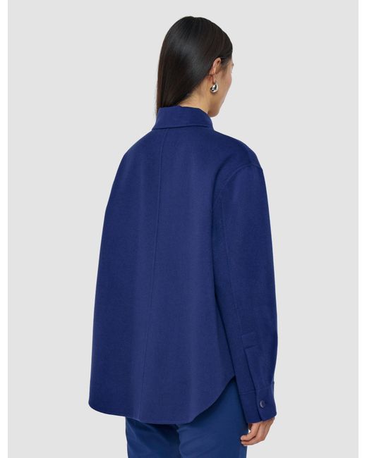 Joseph Blue Jelia Light Double Face Wool Overshirt