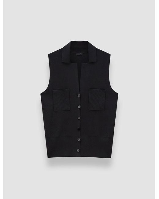 Joseph Black Milano Knit Stretch Vest