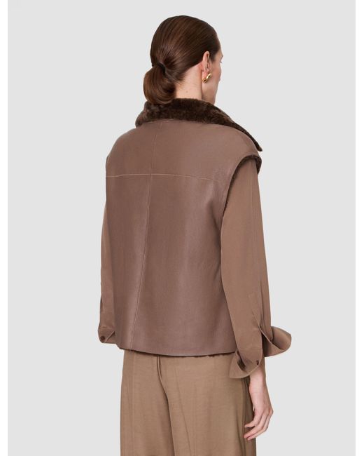 Joseph Brown Nico Reversible Textured Shearling Gilet