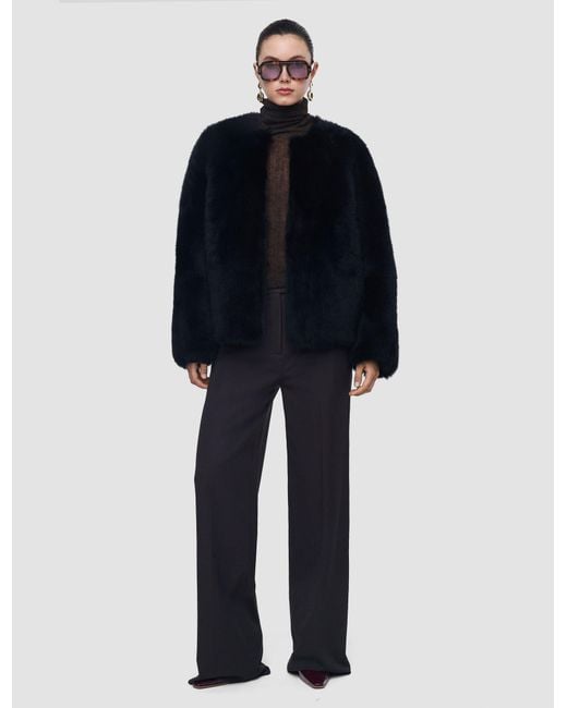 Joseph Black Gomez Long Haired Shearling Jacket