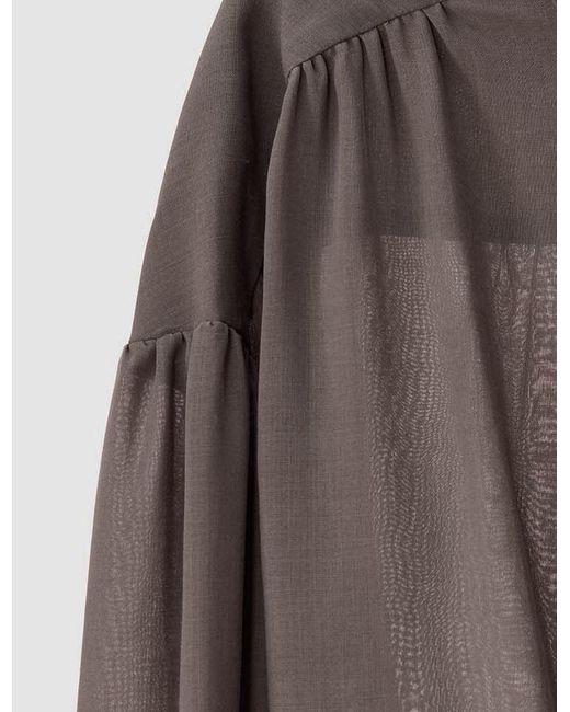 Joseph Gray Anais Sheer Fine Wool Blouse