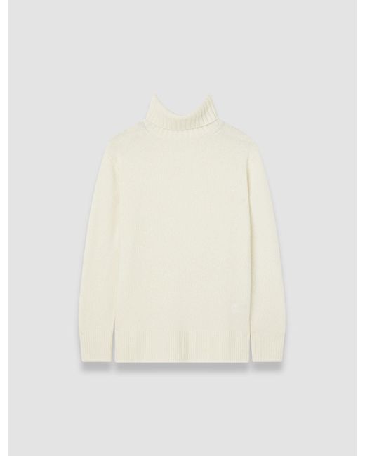 Joseph Natural Open Cashmere High Neck Jumper