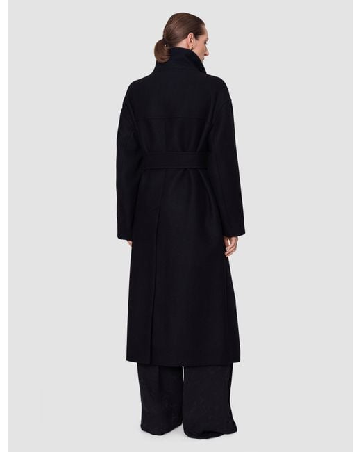 Joseph Black Fiore Wool Blend Coat