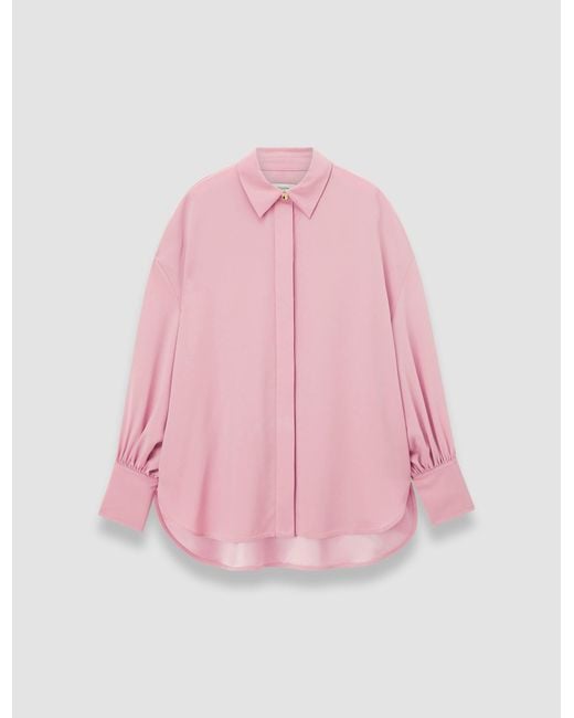 Joseph Pink Camilia Satin Twill Blouse