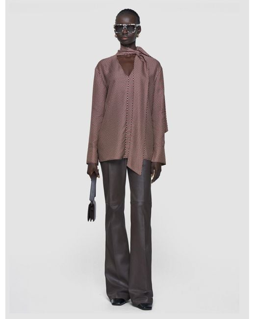 Joseph Brown Adele Printed Silk Blend Blouse