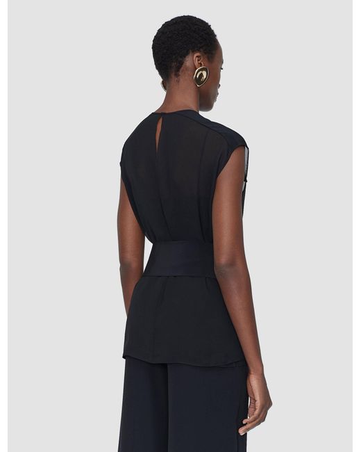 Blouse Kniza En Mélange De Soie Joseph en coloris Black