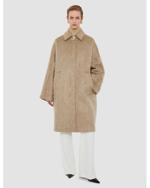 Joseph Natural Alger Water Weave Wool Coat