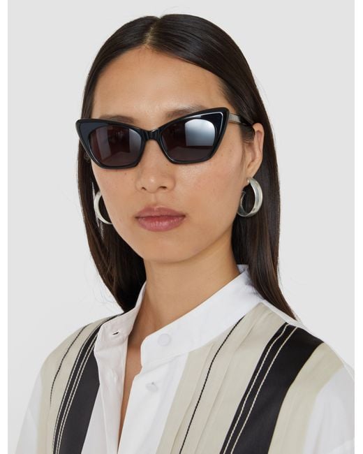 Joseph White Cat Eye Sunglasses