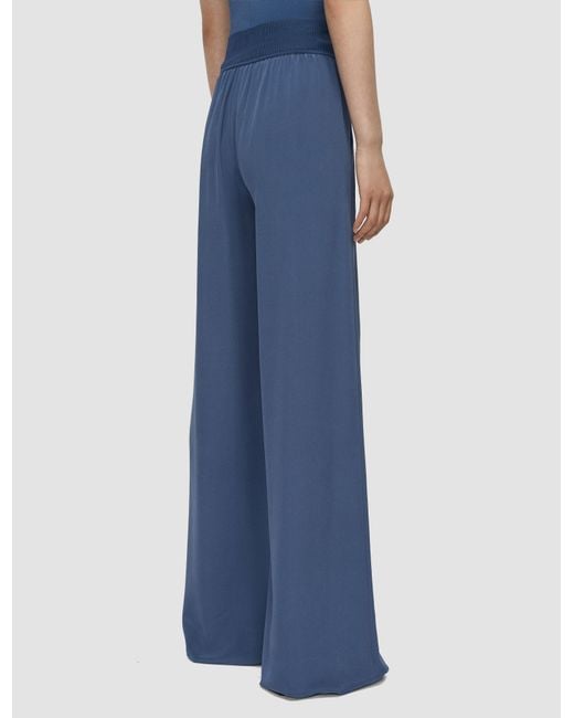 Joseph Blue Rihani Crepe De Soie Silk Trousers