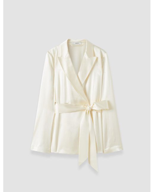 Joseph White Archer Silk Satin Jacket