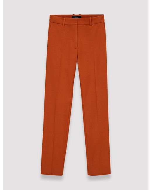 Joseph Orange Gabardine Stretch Coleman Trousers for men