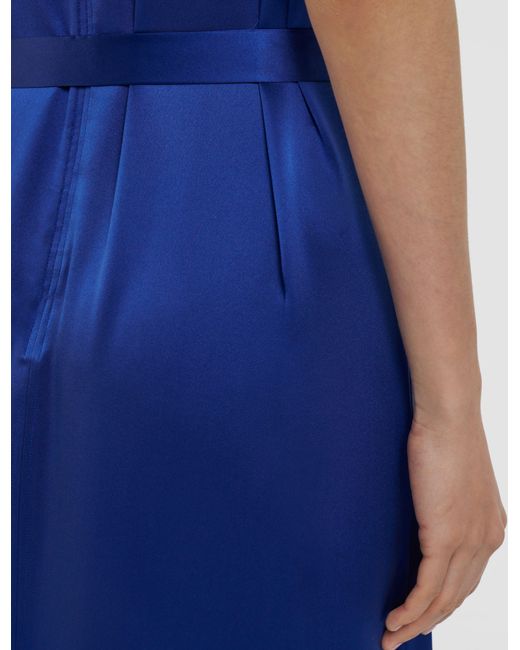 Joseph Blue Daviel Silk Satin Dress