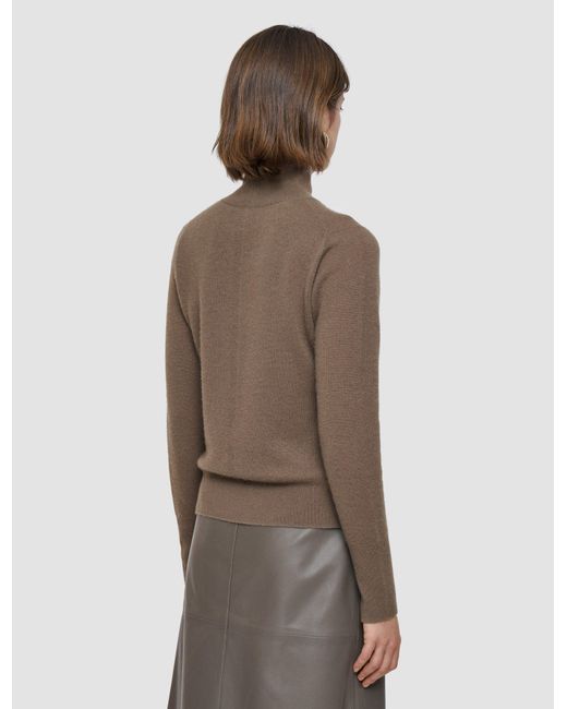 Joseph Brown Light Pure Cashmere High Neck Jumper