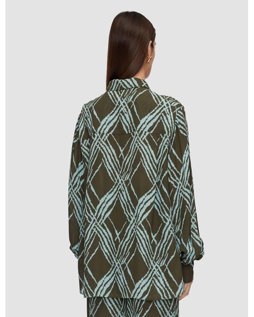 Blouse Sina En Soie À Tissage Ajouré Joseph en coloris Green