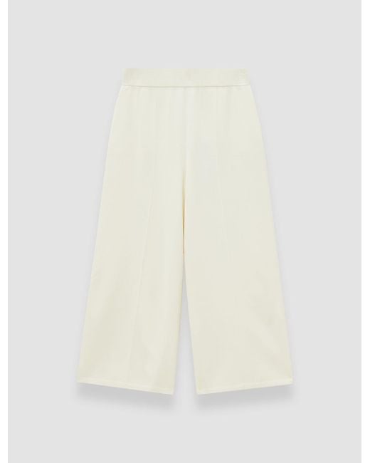Joseph White Viscose Knit Stretch Culottes