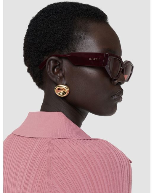 Joseph Pink Chelia Plissé Knit Top
