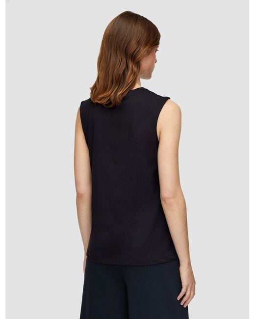 Joseph Blue Cotton Silk Jersey Tank Top
