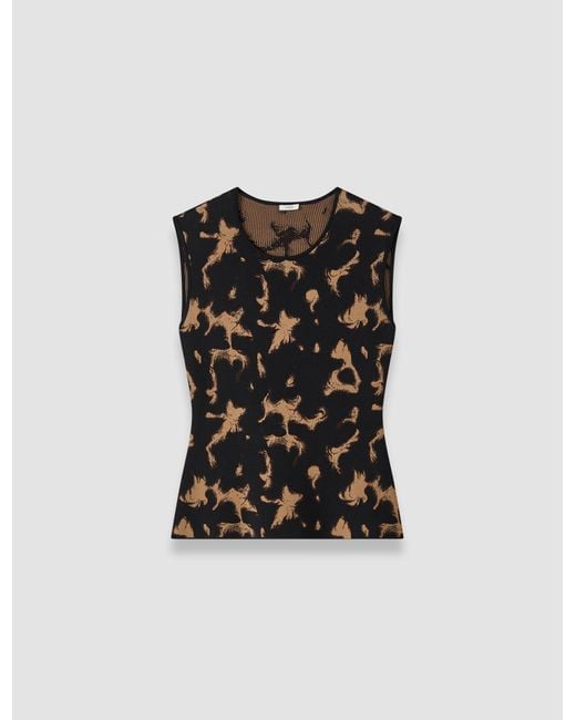Joseph Blue Acis Tortoiseshell Knit Tank Top