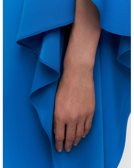 Joseph Blue Aly Crepe Cape Dress