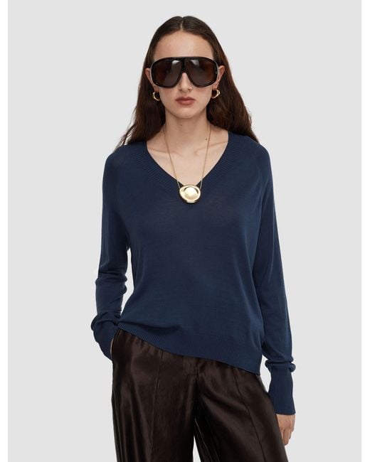 Pull Gallow En Soie Superfine Joseph en coloris Blue