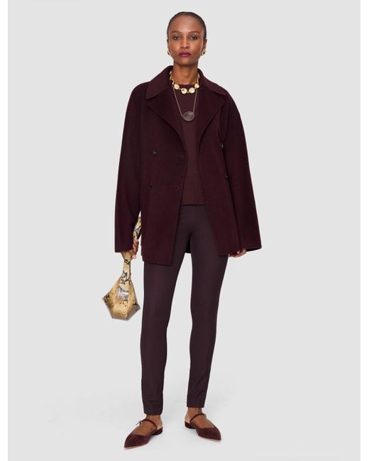 Joseph Purple Gabardine Stretch Leggings
