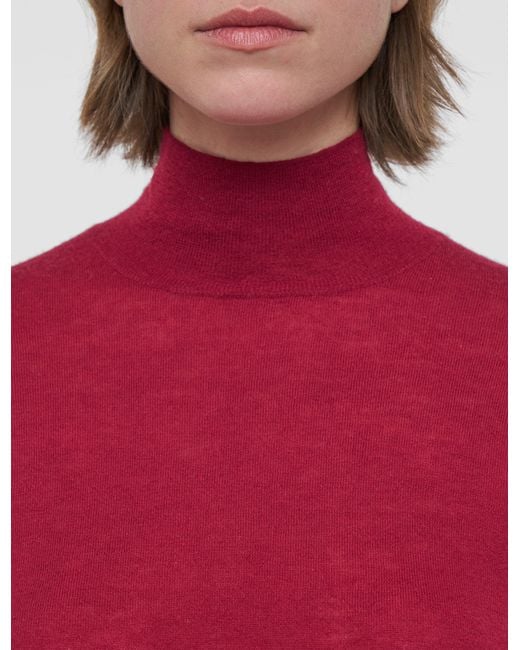 Joseph Red Cashair High Neck Jumper