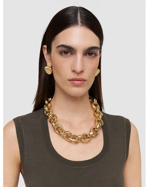 Joseph Metallic Bean Link Necklace