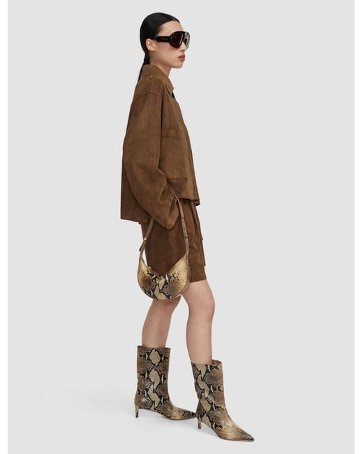 Joseph Natural Tiana Snake Leather Short Boots