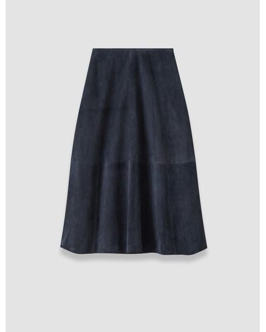Joseph Blue Helius Light Suede Skirt