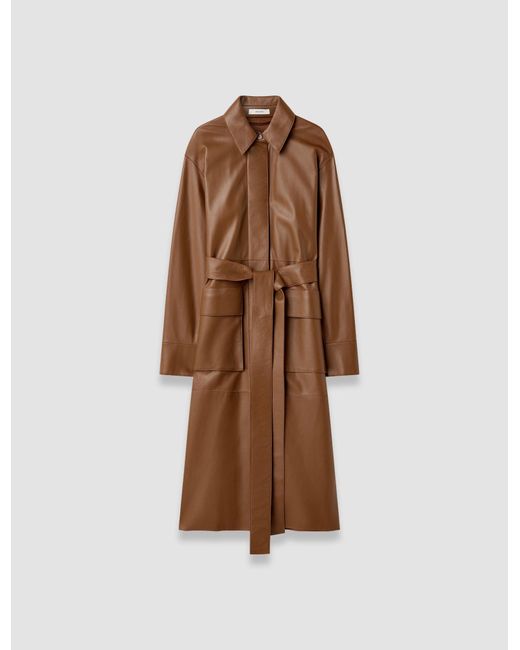 Joseph Brown Okabe Soft Nappa Leather Coat
