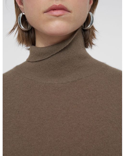 Joseph Brown Light Pure Cashmere High Neck Jumper