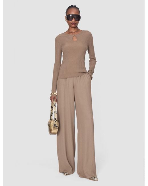 Joseph Natural Luz Merino Wool Rib Top