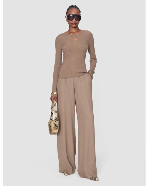 Joseph Natural Luz Merino Wool Rib Top