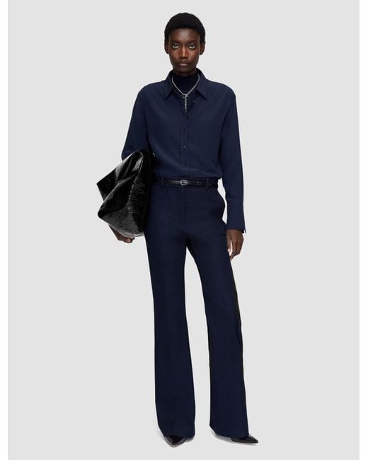 Joseph Blue Gabardine Stretch Tafira Trousers